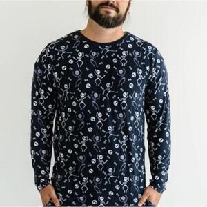 Little Sleepies Men's Dancing Skeleton Pajama Long Sleeve Top New Large